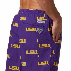 Best Pirce 🎉 Columbia Men's LSU Tigers Purple Backcast Performance Shorts 🧨 -Cheap Warm jacket Shop unnamed file 2958