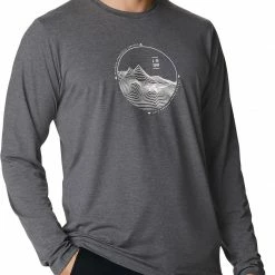 Best Sale ⌛ Columbia Men's Tech Trail Graphic Long Sleeve 👕 Shirt Sky Blue Hther/cntr Grphc 🧨 -Cheap Warm jacket Shop unnamed file 3031