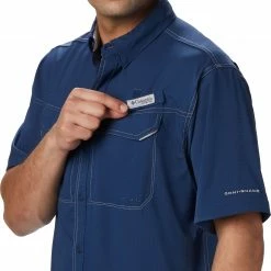 New 🔥 Columbia Men's PFG Low Drag Offshore Short Sleeve 👕 Shirt Carbon 🔥 -Cheap Warm jacket Shop unnamed file 3045