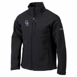 Hot Sale π― Columbia Men's Colorado Rockies Black Ascender Softshell Jacket βοΈ