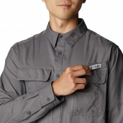 Best Pirce 😀 Columbia Men's Drift Guide Woven Long Sleeve 👚 Shirt City Grey 🧨 -Cheap Warm jacket Shop unnamed file 313