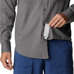 Best Pirce 😀 Columbia Men's Drift Guide Woven Long Sleeve 👚 Shirt City Grey 🧨 -Cheap Warm jacket Shop unnamed file 315