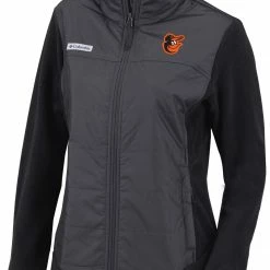 Best deal 👏 Columbia Women's Baltimore Orioles Black Full-Zip Fleece Jacket 🎁