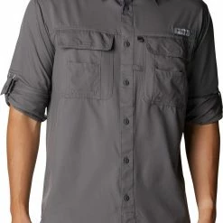 Best Pirce 😀 Columbia Men's Drift Guide Woven Long Sleeve 👚 Shirt City Grey 🧨 -Cheap Warm jacket Shop unnamed file 316