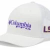 Hot Sale 🎁 Columbia Men's LSU Tigers PFG Mesh Fitted White Hat 🎁 -Cheap Warm jacket Shop unnamed file 3260