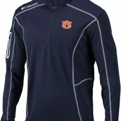 Wholesale π₯ Columbia Men's Auburn Tigers Blue Shotgun Quarter-Zip π