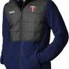 Best Pirce 🛒 Columbia Men's Minnesota Twins Navy Full-Zip Fleece Jacket 🤩