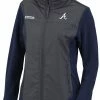 Brand new 🤩 Columbia Women's Atlanta Braves Navy Full-Zip Fleece Jacket 🎉 -Cheap Warm jacket Shop unnamed file 3385