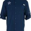 Outlet 👏 Columbia Men's Dallas Cowboys Tamiami Navy Button-Up 👗 Dress 👚 Shirt 🥰 -Cheap Warm jacket Shop unnamed file 3429
