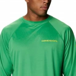 Best Sale 👏 Columbia Men's Oregon Ducks Green Terminal Tackle Long Sleeve T-Shirt 😉 -Cheap Warm jacket Shop unnamed file 3441