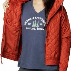 Discount 🎁 Columbia Women's Sweet View Insulated Bomber Jacket Dark Sienna 😍 -Cheap Warm jacket Shop unnamed file 35