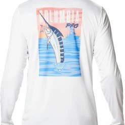 New 💯 Columbia Men's Terminal Tackle Vintage Fishing Long Sleeve T-Shirt White/marlin 🎉 -Cheap Warm jacket Shop unnamed file 3591