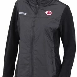Promo 🔥 Columbia Women's Cincinnati Reds Red Full-Zip Fleece Jacket ⌛
