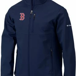 Coupon 🔥 Columbia Men's Boston Red Sox Navy Ascender Full-Zip Jacket 🥰