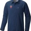 Best Pirce ❤️ Columbia Men's Minnesota Twins Navy Slack Tide Long Sleeve T-Shirt 👍 -Cheap Warm jacket Shop unnamed file 3669