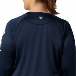 Cheapest 💯 Columbia Women's Plus Size PFG Tidal Tee Long Sleeve 👚 Shirt Tiki Pink/white Logo 🛒 -Cheap Warm jacket Shop unnamed file 3687