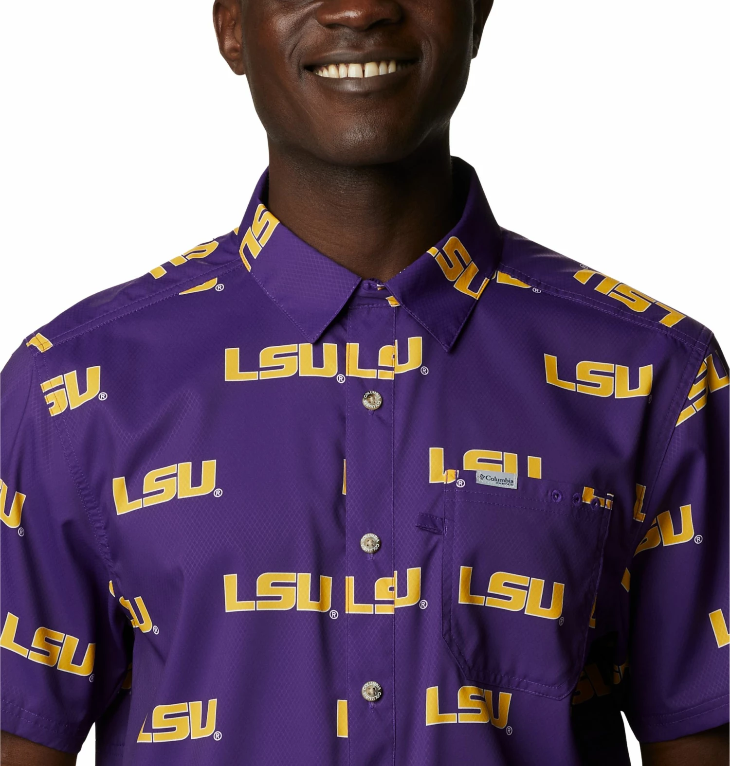 Best Pirce π€© Columbia Men's LSU Tigers Purple Super Slack Button Down π Shirt π₯° 4 Best Pirce π€© Columbia Men's LSU Tigers Purple Super Slack Button Down π Shirt π₯° - Image 2