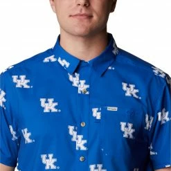 Discount 🔔 Columbia Men's Kentucky Wildcats Blue Super Slack Button Down 👚 Shirt ⌛ -Cheap Warm jacket Shop unnamed file 3729