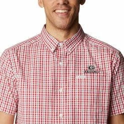 Flash Sale 👍 Columbia Men's Georgia Bulldogs Red Rapid Rivers Button Down 👕 Shirt 👍 -Cheap Warm jacket Shop unnamed file 3734
