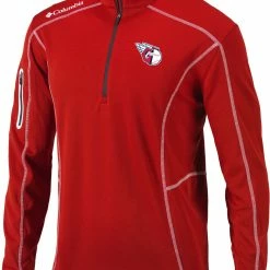 Best Pirce 🌟 Columbia Men's Cleveland Guardians Red Shotgun Quarter-Zip 👚 Shirt 🌟