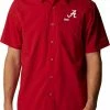 New 🌟 Columbia Men's Alabama Crimson Tide Crimson Slack Tide Button-Down 👚 Shirt ✨ -Cheap Warm jacket Shop unnamed file 3864