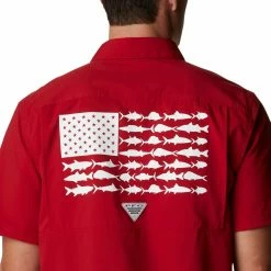 New 🌟 Columbia Men's Alabama Crimson Tide Crimson Slack Tide Button-Down 👚 Shirt ✨ -Cheap Warm jacket Shop unnamed file 3867