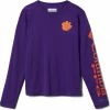 Wholesale 😀 Columbia Youth Clemson Tigers Regalia Terminal Tackle Long Sleeve T-Shirt For Boys' 🤩 -Cheap Warm jacket Shop unnamed file 3898