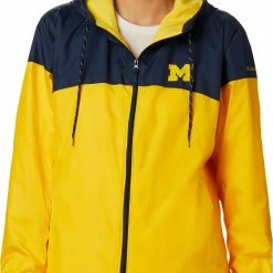 Hot Sale 🛒 Columbia Women's Michigan Wolverines Blue/Maize CLG Flash Forward Lined Jacket 😉