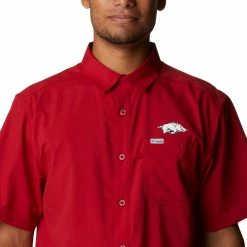Best reviews of 🌟 Columbia Men's Arkansas Razorbacks Cardinal Slack Tide Button-Down 👕 Shirt ❤️ -Cheap Warm jacket Shop unnamed file 3981