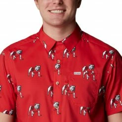 Outlet 🧨 Columbia Men's Georgia Bulldogs Red Super Slack Button Down 👚 Shirt 🔥 -Cheap Warm jacket Shop unnamed file 4005