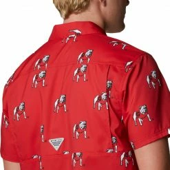Outlet 🧨 Columbia Men's Georgia Bulldogs Red Super Slack Button Down 👚 Shirt 🔥 -Cheap Warm jacket Shop unnamed file 4007