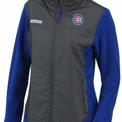 New ⭐ Columbia Women's Chicago Cubs Blue Full-Zip Fleece Jacket 🔔