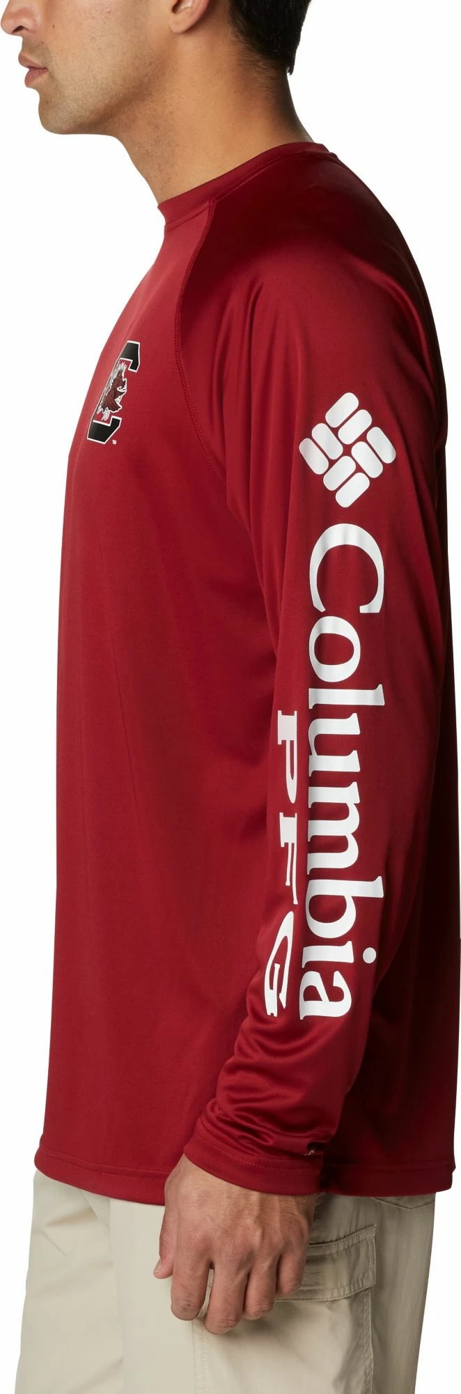 Brand new ❤️ Columbia Men's South Carolina Gamecocks Garnet Terminal Tackle Long Sleeve T-Shirt ⭐ 5 Brand new ❤️ Columbia Men's South Carolina Gamecocks Garnet Terminal Tackle Long Sleeve T-Shirt ⭐ - Image 3