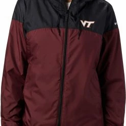 Discount 🎁 Columbia Women's Virginia Tech Hokies Black/Maroon CLG Flash Forward Lined Jacket ⭐