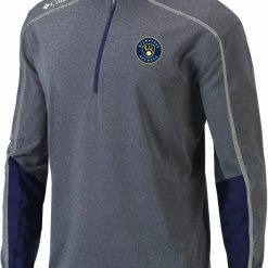 Best deal 😉 Columbia Men's Milwaukee Brewers Navy Shotgun 2.0 Quarter-Zip 👕 Shirt 🤩