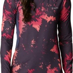 Promo 💯 Columbia Women's Omni-Heat Infinity Knit Long Sleeve Crewneck 👕 Shirt Nocturnal Lookup Print 👍