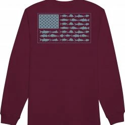 Best reviews of ❤️ Columbia Men's PFG Americana Saltwater Fish Flag Long Sleeve 👚 Shirt Black/graphite 🥰