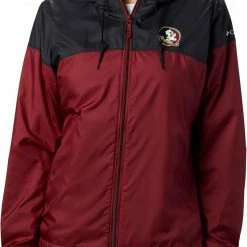 Discount 💯 Columbia Women's Florida State Seminoles Garnet/Black CLG Flash Forward Lined Jacket 😀