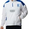 Hot Sale 🧨 Columbia Men's Kentucky Wildcats Santa Ana Quarter-Zip Anorak White Jacket ⭐ -Cheap Warm jacket Shop unnamed file 4164