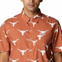 Promo 🥰 Columbia Men's Texas Longhorns Burnt Orange Super Slack Button Down 👕 Shirt 👍 -Cheap Warm jacket Shop unnamed file 4167