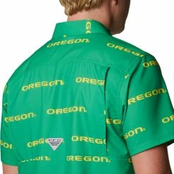 Wholesale 🛒 Columbia Men's Oregon Ducks Green Super Slack Tide Button Down 👕 Shirt ❤️ -Cheap Warm jacket Shop unnamed file 4199