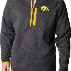 Wholesale 🛒 Columbia Men's Iowa Hawkeyes Black Canyon Point Half-Zip Pullover Fleece Jacket 🤩