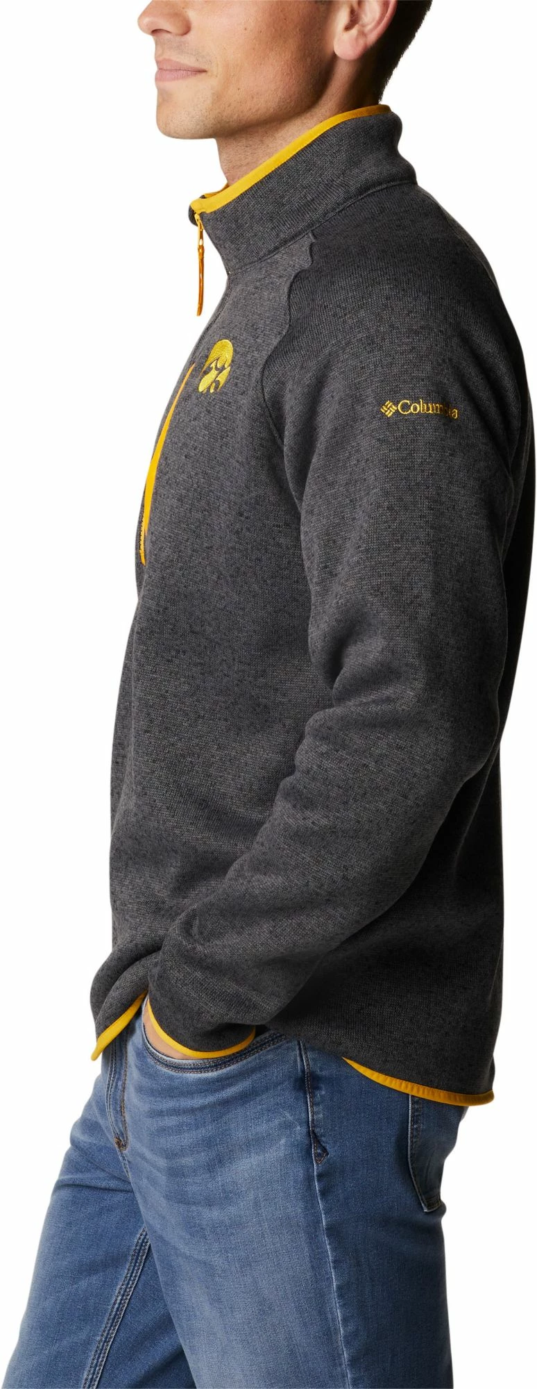 Wholesale π Columbia Men's Iowa Hawkeyes Black Canyon Point Half-Zip Pullover Fleece Jacket π€© 4 Wholesale π Columbia Men's Iowa Hawkeyes Black Canyon Point Half-Zip Pullover Fleece Jacket π€© - Image 2