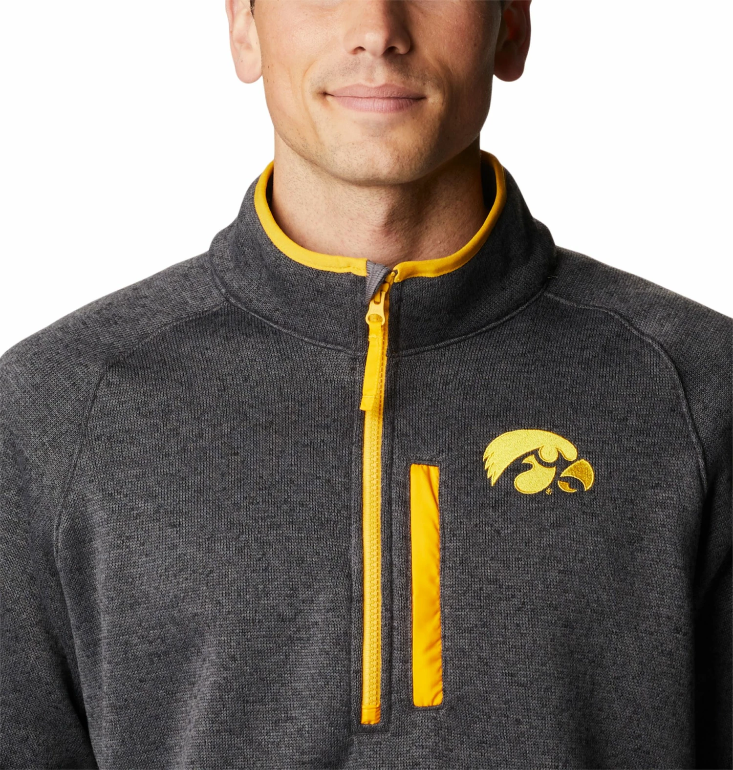 Wholesale π Columbia Men's Iowa Hawkeyes Black Canyon Point Half-Zip Pullover Fleece Jacket π€© 5 Wholesale π Columbia Men's Iowa Hawkeyes Black Canyon Point Half-Zip Pullover Fleece Jacket π€© - Image 3