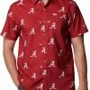 Flash Sale ✨ Columbia Men's Alabama Crimson Tide Crimson CLG Super Slack Tide™ Short Sleeve 👚 Shirt 🤩 -Cheap Warm jacket Shop unnamed file 4272