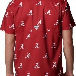 Flash Sale ✨ Columbia Men's Alabama Crimson Tide Crimson CLG Super Slack Tide™ Short Sleeve 👚 Shirt 🤩 -Cheap Warm jacket Shop unnamed file 4273