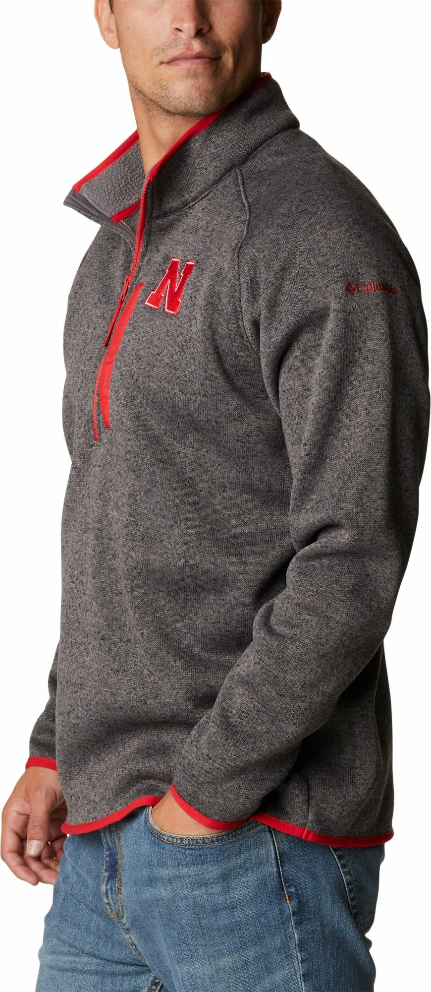 Promo π Columbia Men's Nebraska Cornhuskers Grey Canyon Point Half-Zip Pullover Fleece Jacket β€οΈ 4 Promo π Columbia Men's Nebraska Cornhuskers Grey Canyon Point Half-Zip Pullover Fleece Jacket β€οΈ - Image 2