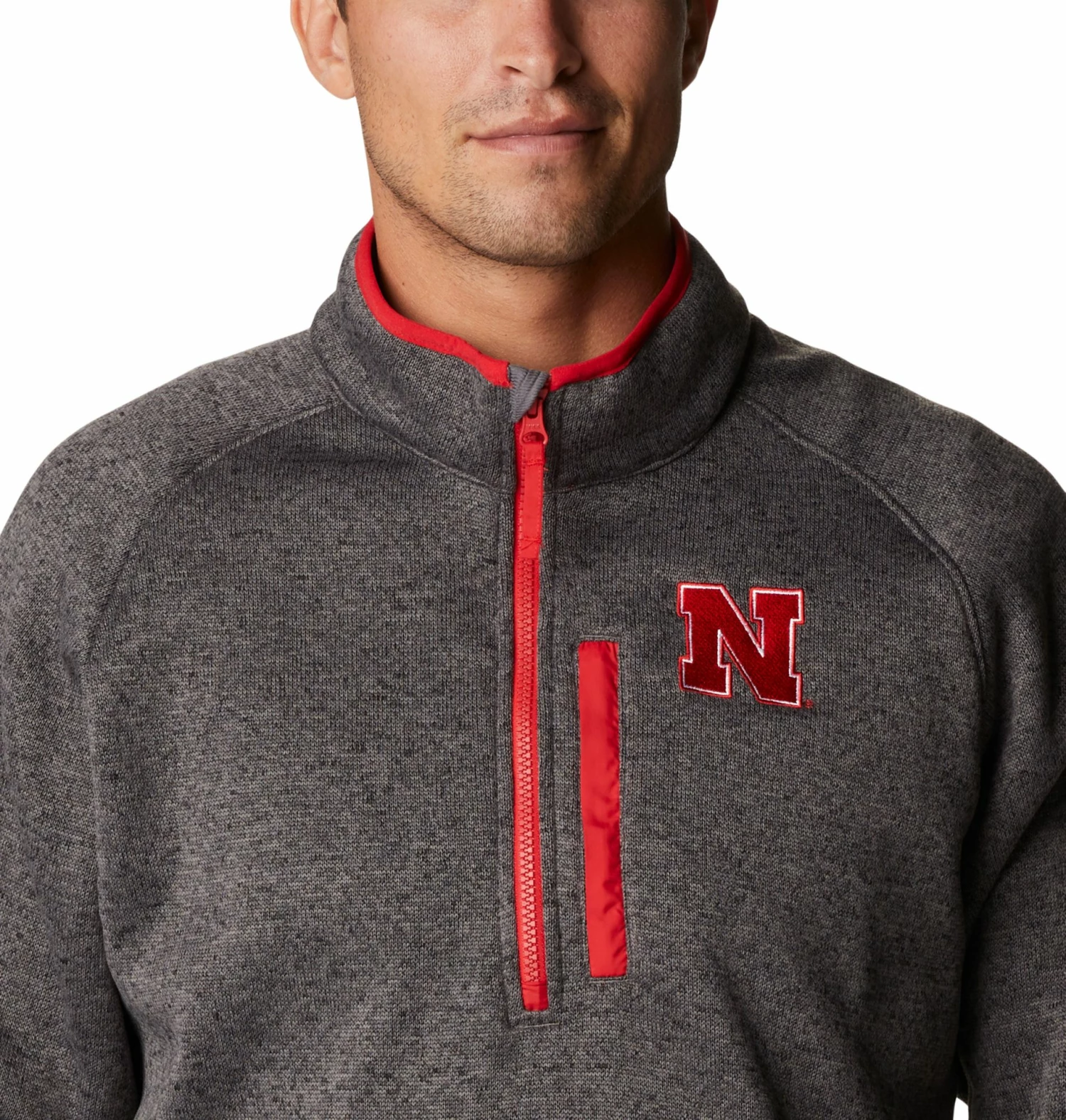 Promo π Columbia Men's Nebraska Cornhuskers Grey Canyon Point Half-Zip Pullover Fleece Jacket β€οΈ 5 Promo π Columbia Men's Nebraska Cornhuskers Grey Canyon Point Half-Zip Pullover Fleece Jacket β€οΈ - Image 3