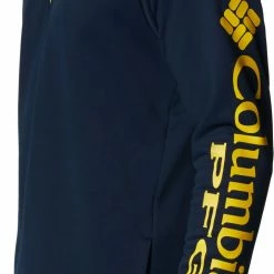 Best Sale 👍 Columbia Men's Michigan Wolverines Blue PFG Terminal Tackle Quarter-Zip Pullover 👚 Shirt ✨ -Cheap Warm jacket Shop unnamed file 4479