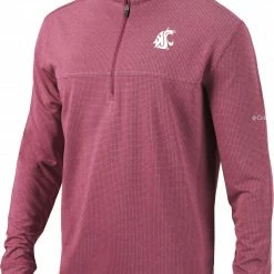 Wholesale β Columbia Men's Washington State Cougars Crimson Omni-Wick Soar Half-Zip Pullover π Shirt π